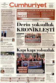 CUMHURİYET 18 Ekim 2025 gazete manşeti