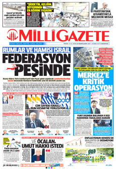 MİLLİ GAZETE 18 Ekim 2025 gazete manşeti