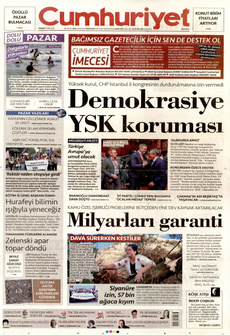CUMHURİYET 19 Ekim 2025 gazete manşeti