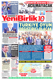YENİBİRLİK 19 Ekim 2025 gazete manşeti