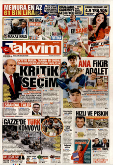 TAKVİM 19 Ekim 2025 gazete manşeti