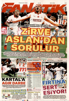 FANATİK 19 Ekim 2025 gazete manşeti