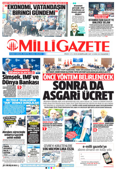 MİLLİ GAZETE 20 Ekim 2025 gazete manşeti