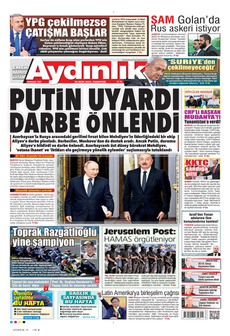 AYDINLIK GAZETESİ 20 Ekim 2025 gazete manşeti