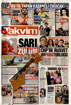 TAKVİM 21 Ekim 2025 gazete manşeti