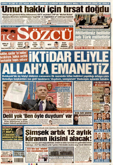 SÖZCÜ 22 Ekim 2025 gazete manşeti