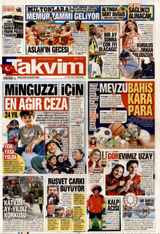 TAKVİM 22 Ekim 2025 gazete manşeti