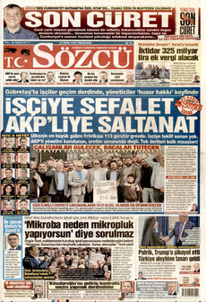 SÖZCÜ 23 Ekim 2025 gazete manşeti