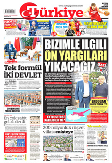TÜRKİYE GAZETESİ 23 Ekim 2025 gazete manşeti