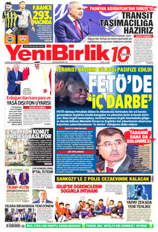 YENİBİRLİK 23 Ekim 2025 gazete manşeti