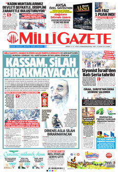 MİLLİ GAZETE 24 Ekim 2025 gazete manşeti
