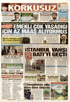 KORKUSUZ 24 Ekim 2025 gazete manşeti