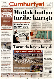 CUMHURİYET 25 Ekim 2025 gazete manşeti