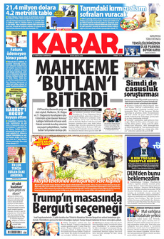 KARAR 25 Ekim 2025 gazete manşeti