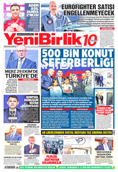 YENİBİRLİK 25 Ekim 2025 gazete manşeti