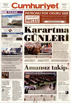 CUMHURİYET 26 Ekim 2025 gazete manşeti
