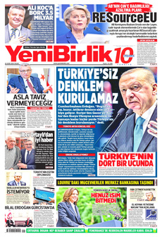 YENİBİRLİK 26 Ekim 2025 gazete manşeti