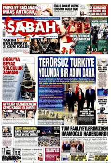 SABAH 27 Ekim 2025 gazete manşeti