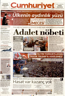 CUMHURİYET 27 Ekim 2025 gazete manşeti