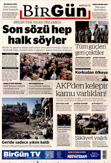 BİRGÜN 27 Ekim 2025 gazete manşeti