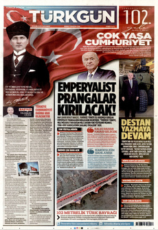 TÜRKGÜN 29 Ekim 2025 gazete manşeti
