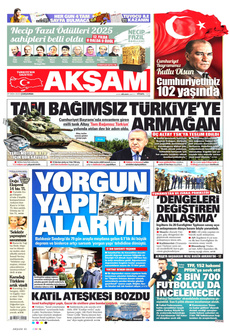 AKŞAM 29 Ekim 2025 gazete manşeti