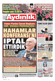 AYDINLIK GAZETESİ 29 Ekim 2025 gazete manşeti