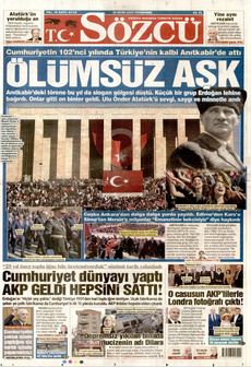 SÖZCÜ 30 Ekim 2025 gazete manşeti