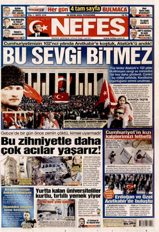NEFES 30 Ekim 2025 gazete manşeti