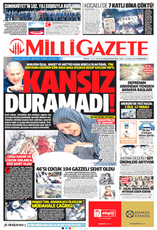 MİLLİ GAZETE 30 Ekim 2025 gazete manşeti