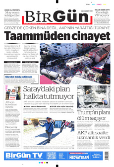 BİRGÜN 30 Ekim 2025 gazete manşeti