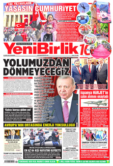 YENİBİRLİK 30 Ekim 2025 gazete manşeti