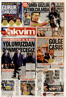 TAKVİM 30 Ekim 2025 gazete manşeti
