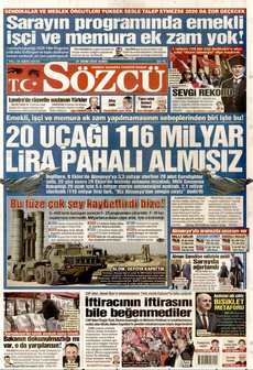 SÖZCÜ 31 Ekim 2025 gazete manşeti