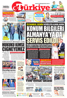 TÜRKİYE GAZETESİ 31 Ekim 2025 gazete manşeti