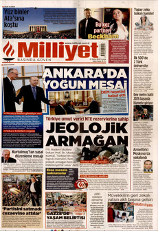MİLLİYET 31 Ekim 2025 gazete manşeti