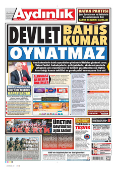 AYDINLIK GAZETESİ 31 Ekim 2025 gazete manşeti