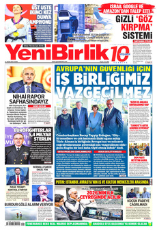 YENİBİRLİK 31 Ekim 2025 gazete manşeti