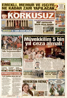 KORKUSUZ 31 Ekim 2025 gazete manşeti