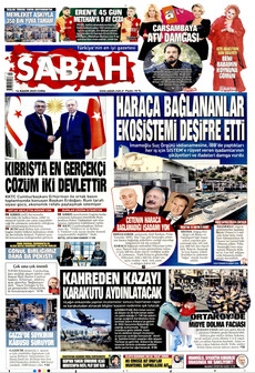SABAH 14 Kasım 2025 gazete manşeti
