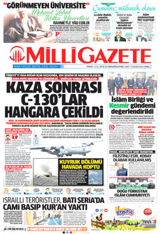 MİLLİ GAZETE 14 Kasım 2025 gazete manşeti