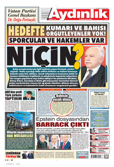 AYDINLIK GAZETESİ 14 Kasım 2025 gazete manşeti