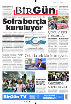 BİRGÜN 14 Kasım 2025 gazete manşeti