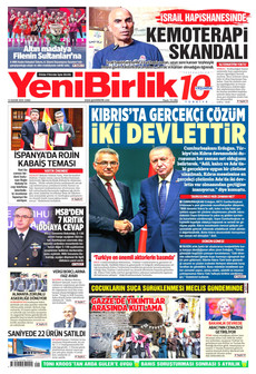 YENİBİRLİK 14 Kasım 2025 gazete manşeti