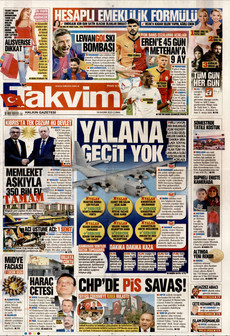 TAKVİM 14 Kasım 2025 gazete manşeti