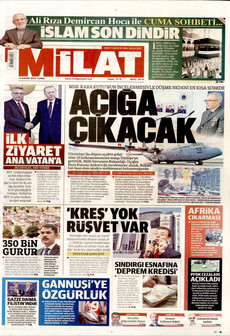 MİLAT 14 Kasım 2025 gazete manşeti