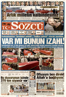 SÖZCÜ 15 Kasım 2025 gazete manşeti