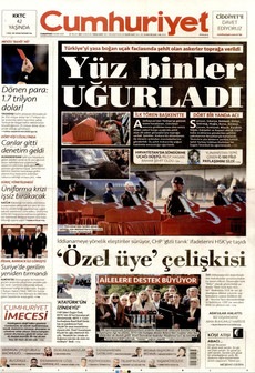 CUMHURİYET 15 Kasım 2025 gazete manşeti