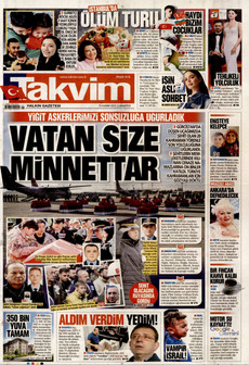 TAKVİM 15 Kasım 2025 gazete manşeti