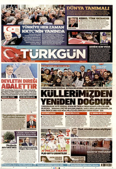 TÜRKGÜN 16 Kasım 2025 gazete manşeti